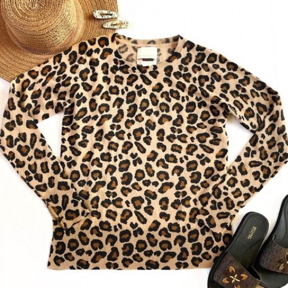 Fall Cashmere Sweater Animal Print